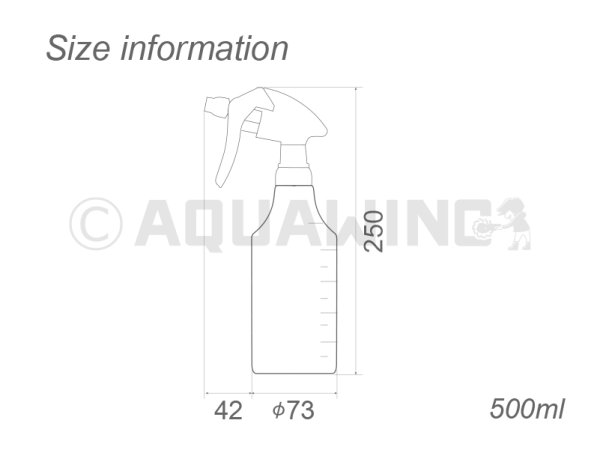 画像2: AW-CHS500|日本製キャニヨンスプレー容器500ml霧ノズルPE半透明ボトル キャニオンスプレー容器 (2)