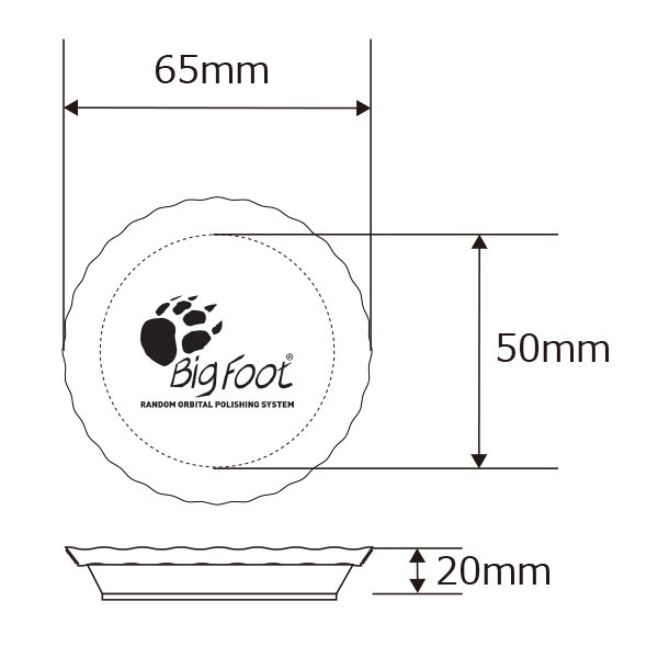 画像2: RUPES BIGFOOT iBrid nano用 COARSE WOOL POLISHING PADS ルペス コルサ ブルーウールバフ 50-65mm(1枚) 9.BW70H (2)