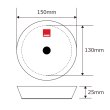 画像2: RUPES HIGH PERFORMANCE ULTRA FINE FOAM PAD D-A ULTRA FINE ルペス 新設計 バフ 白 超微粒子 130-150mm 9.DA150S for LHR15,LHR12E 125φ用 (2)