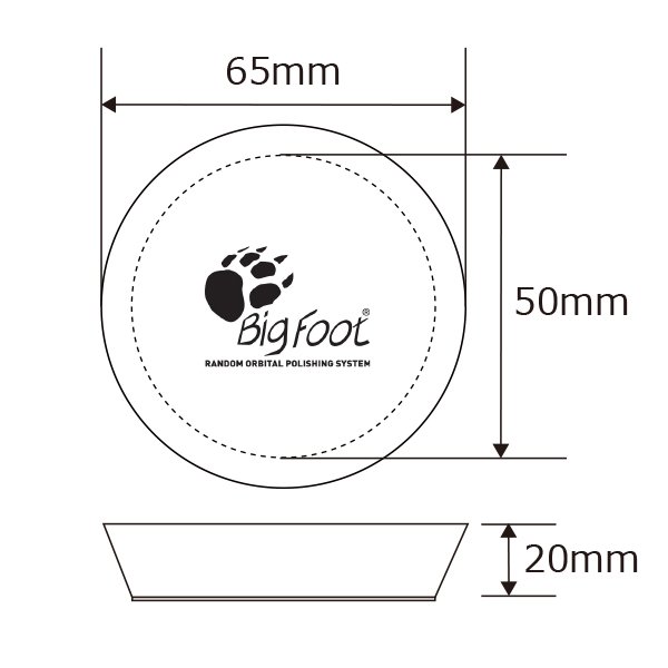 画像3: RUPESD-A COARSE Cutting Foam Pad ルペス コース カッティングフォームパッド ブルー 青 9.DA70H 50/65mm Height20mm For iBrid nano φ50pad (3)
